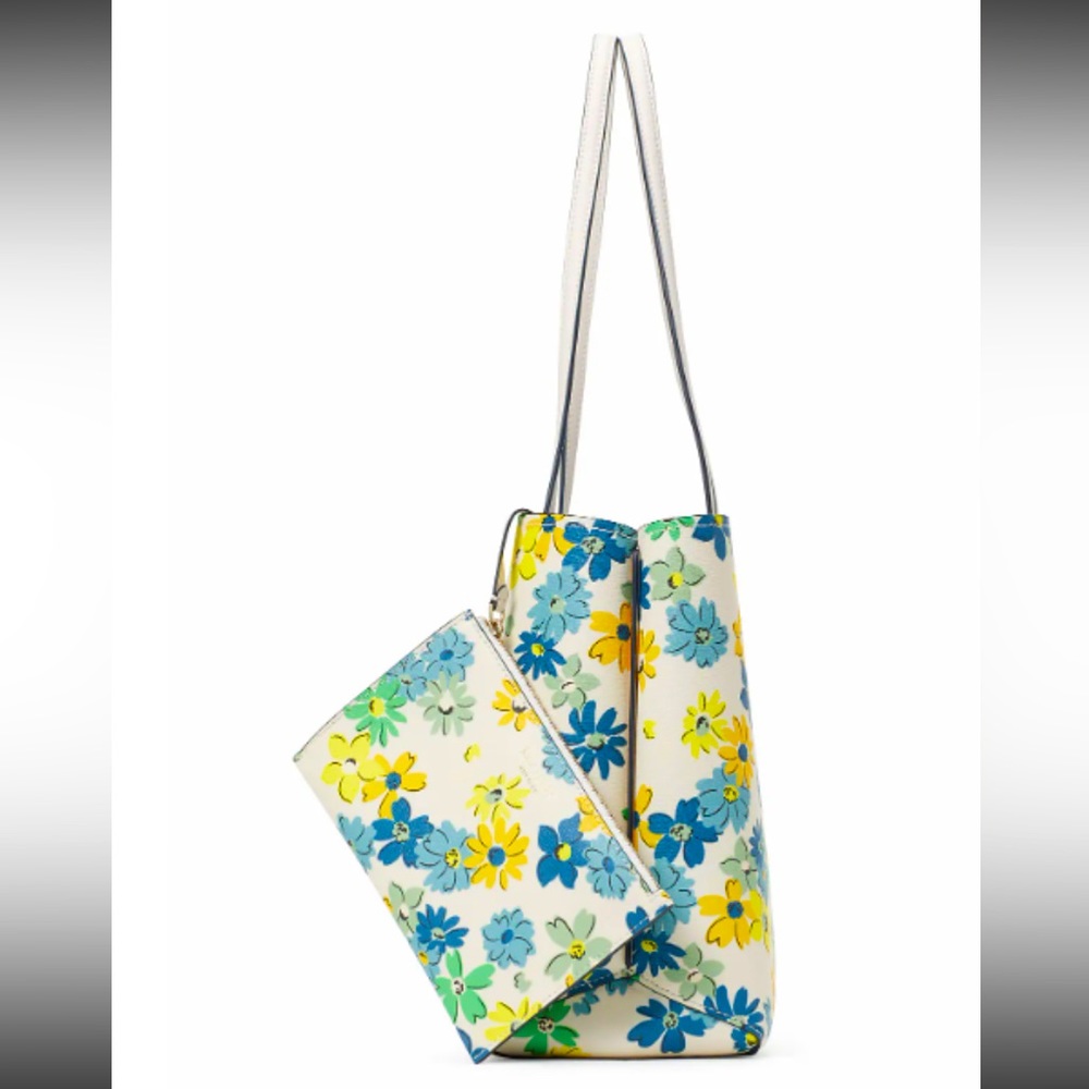 NWT Kate Spade All day Floral Medley Large  Tote with wristlet and dust bag - Picture 8 of 13